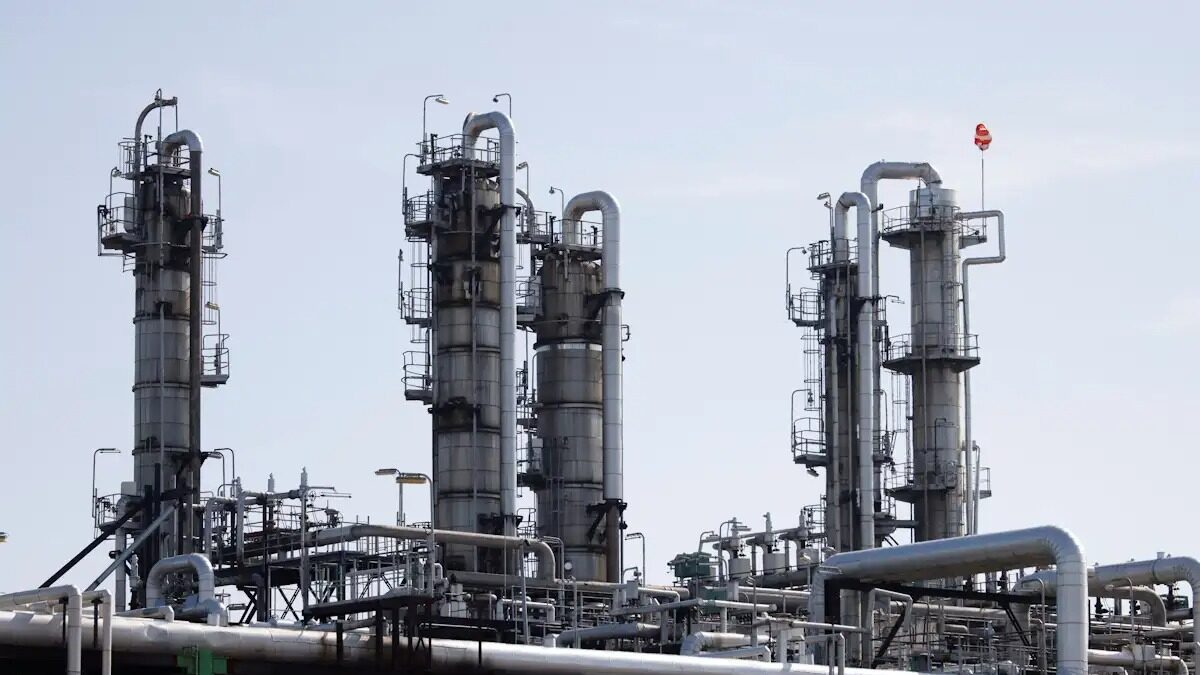 A general view of the PCK refinery, a crude oil processing facility supplying gasoline, jet fuel, diesel and fuel oil, in Schwedt/Oder, Germany, August 26, 2026.