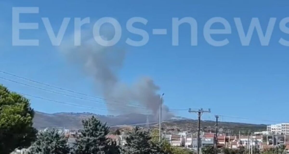 Φωτιά στην Αλεξανδρούπολη κοντά στην Εγνατία