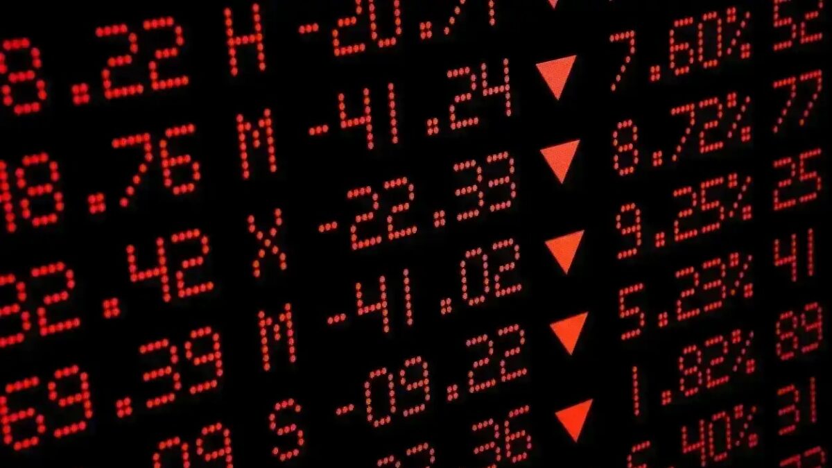 Stock Market statistics. Selective Focus.