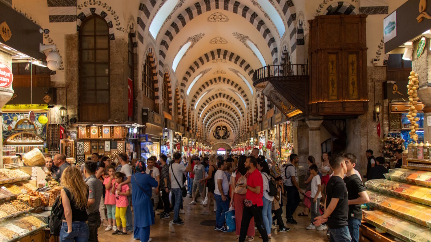 Grand Bazaar or Egyptian spice market in Istanbul - Turkey. June 19, 2022