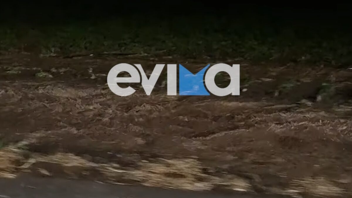 Πλημύρισαν δρόμοι από τις έντονες βροχοπτώσεις στα Πολιτικά Ευβοίας