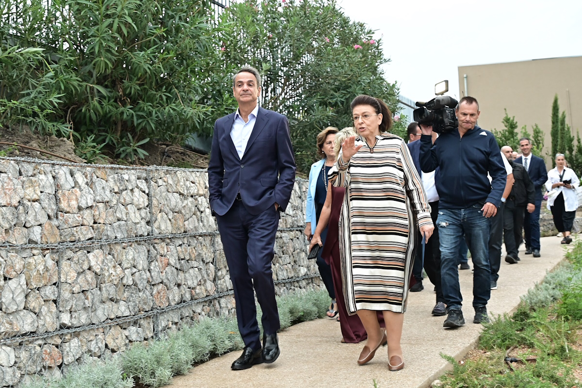 Ο πρωθυπουργός, Κυριάκος Μητσοτάκης στα εγκαίνια για τα έργα αναβάθμισης των υποδομών στον αρχαιολογικό χώρο του Κεραμεικού