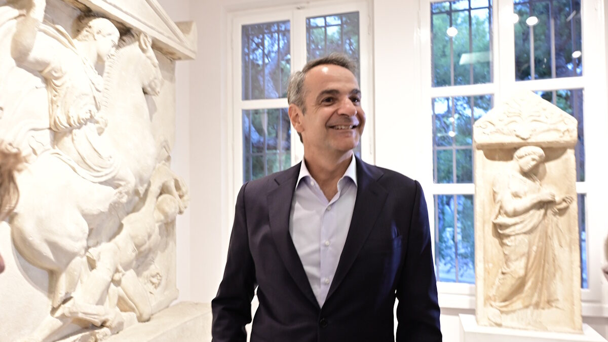 Ο πρωθυπουργός, Κυριάκος Μητσοτάκης στα εγκαίνια για τα έργα αναβάθμισης των υποδομών στον αρχαιολογικό χώρο του Κεραμεικού