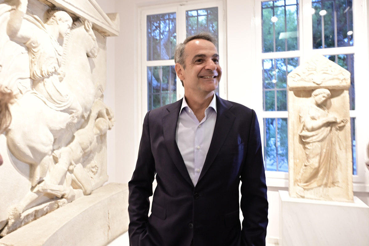 Ο πρωθυπουργός, Κυριάκος Μητσοτάκης στα εγκαίνια για τα έργα αναβάθμισης των υποδομών στον αρχαιολογικό χώρο του Κεραμεικού