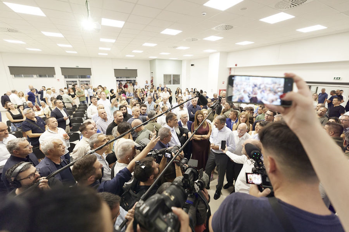 Ο πρωθυπουργός, Κυριάκος Μητσοτάκης στο νέο 5ο Δημοτικό Σχολείο Αμπελοκήπων Θεσσαλονίκης