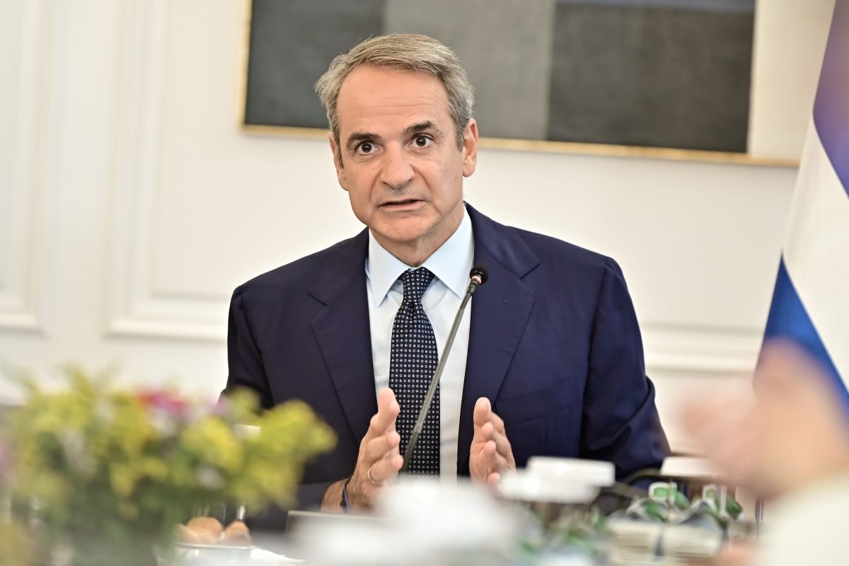 Ο Κυριάκος Μητσοτάκης στο υπουργικό συμβούλιο