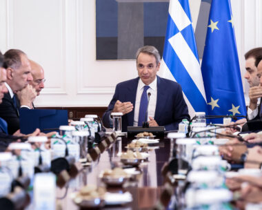 Ο Κυριάκος Μητσοτάκης στο υπουργικό συμβούλιο