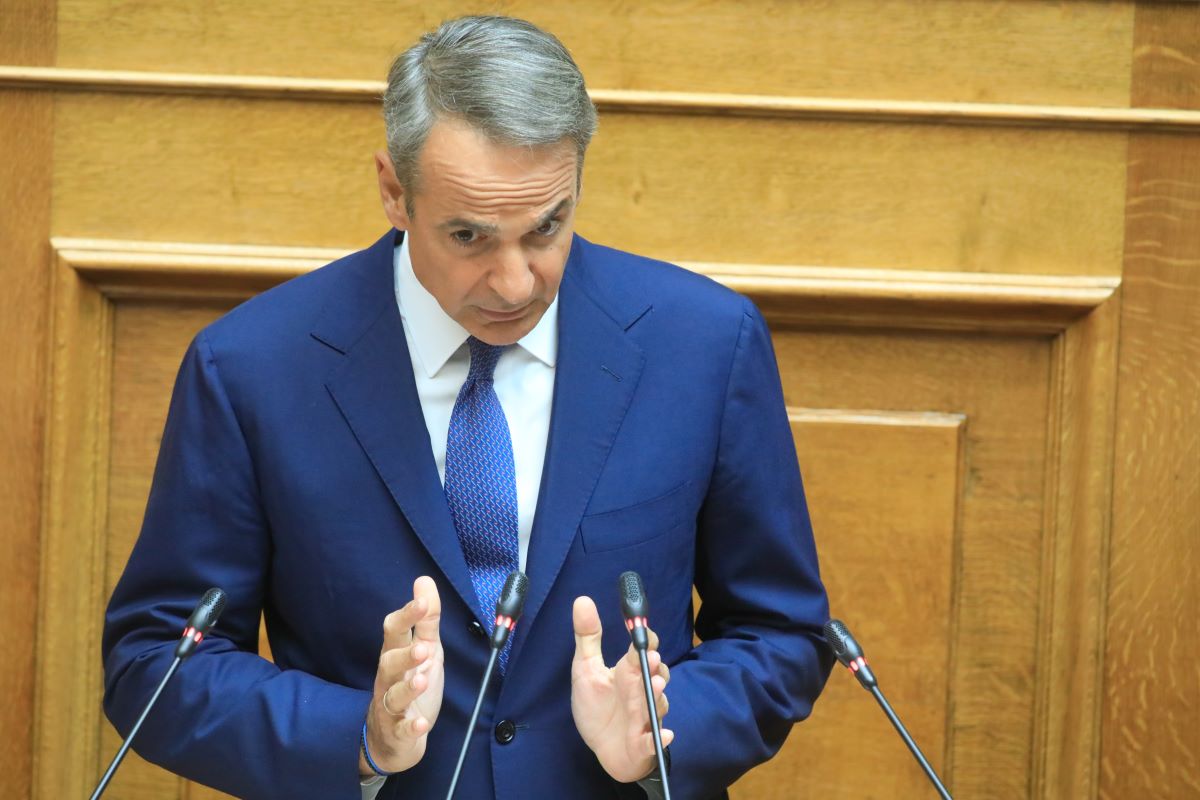 Ο Κυριάκος Μητσοτάκης στη Βουλή