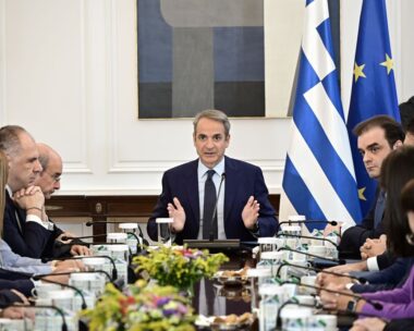 Ο Κυριάκος Μητσοτάκης στο υπουργικό συμβούλιο