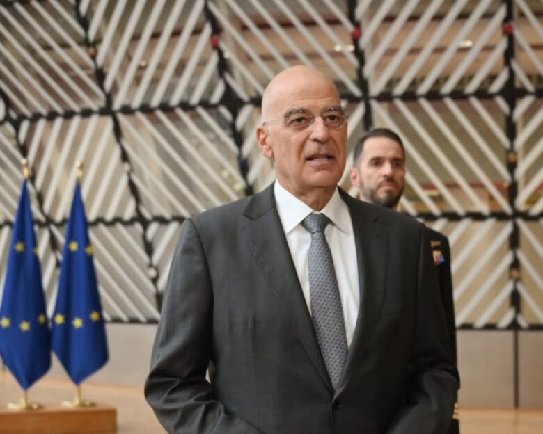 Ο υπουργός Εθνικής Άμυνας, Νίκος Δένδιας στη συνεδρίαση του συμβουλίου εξωτερικών υποθέσεων της Ευρωπαϊκής Ένωσης στις Βρυξέλλες