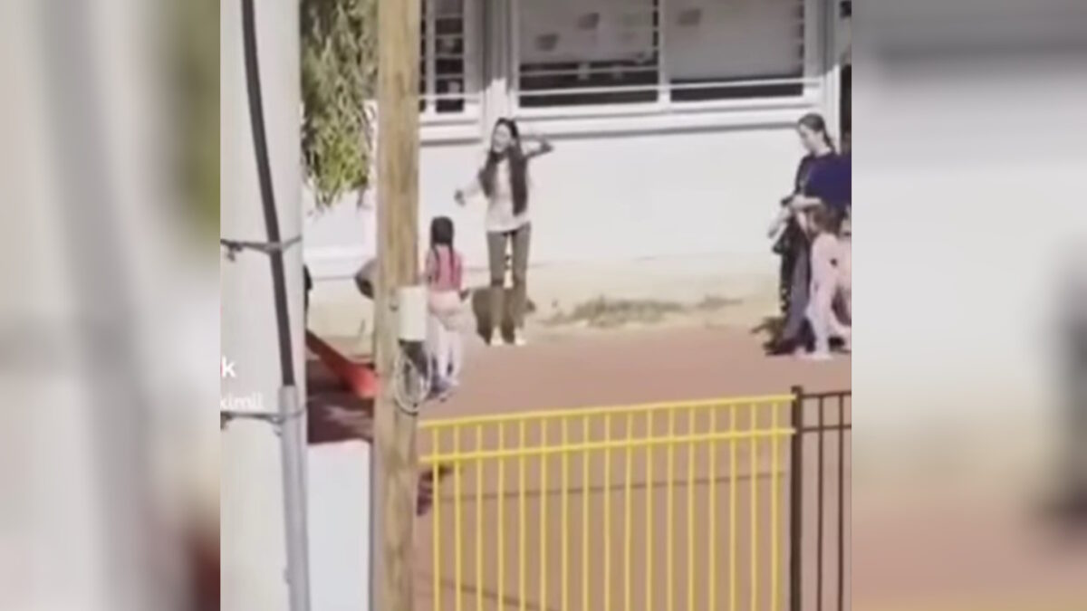 Στιγμιότυπο από το εξοργιστικό περιστατικό στο 1ο νηπιαγωγείο των Άνω Λιοσίων