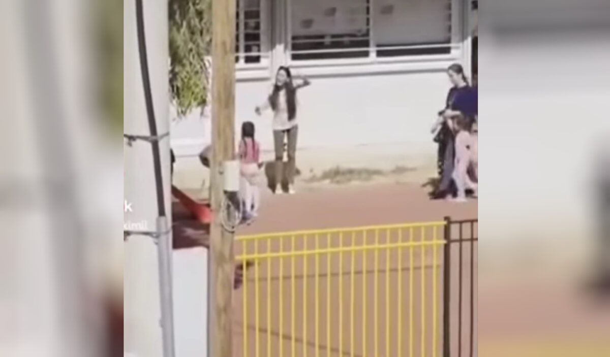 Στιγμιότυπο από το εξοργιστικό περιστατικό στο 1ο νηπιαγωγείο των Άνω Λιοσίων