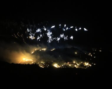 Αναπαράσταση της έκρηξης του ηφαιστείου της Σαντορίνης