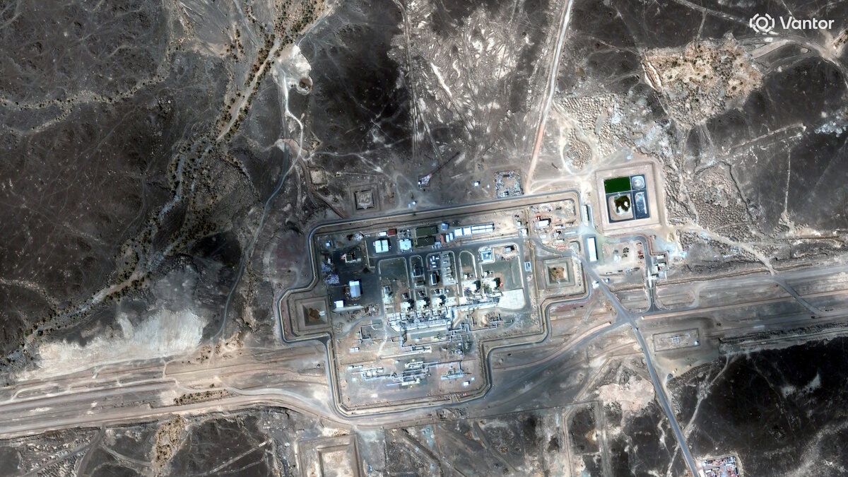 A satellite image shows the Saudi Arabia East-West pipeline, located across the Arabian Peninsula, before a strike that hit it on September 11, 2026, in Saudi Arabia, October 29, 2025.