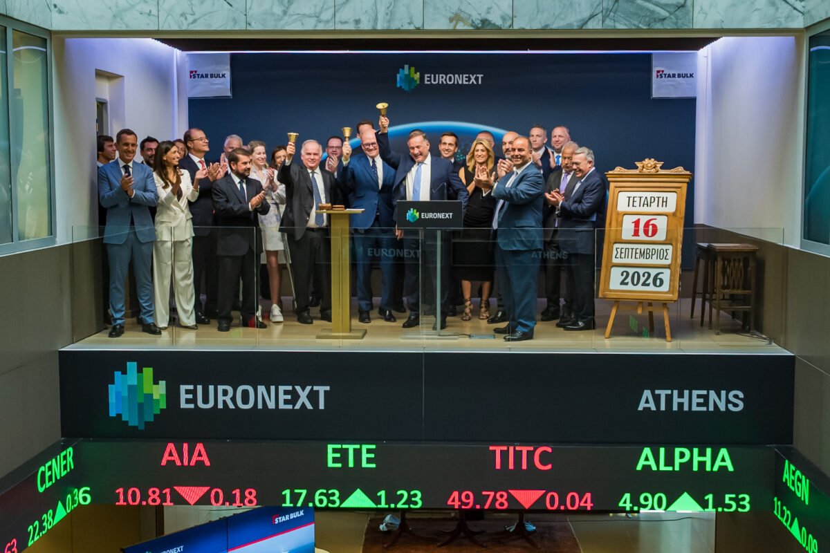 Ντεμπούτο της Star Bulk στο Euronext Athens: Στα 27,05 ευρώ η τιμή εκκίνησης των μετοχών