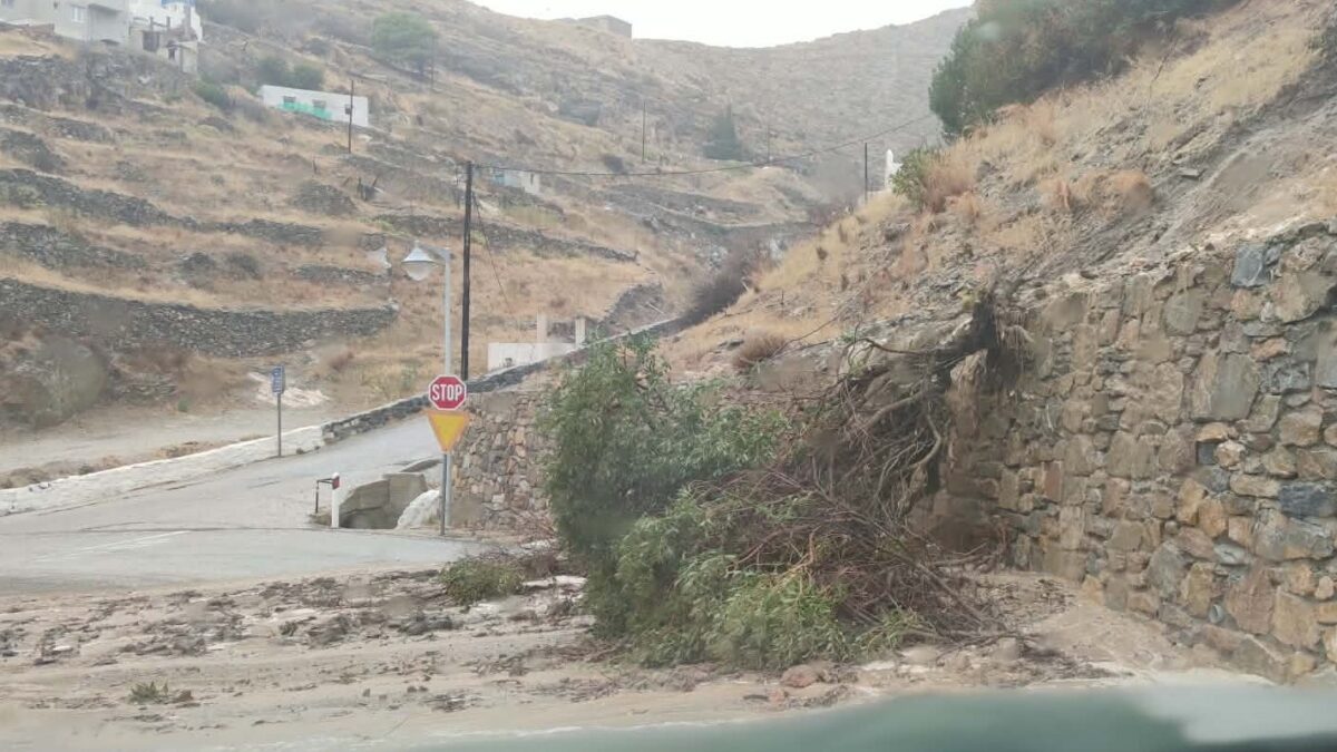 Προβλήματα στη Σύρο από την κακοκαιρία