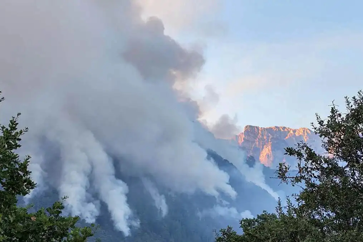 Φωτιά στην Τραπεζίτσα, στην Κόνιτσα
