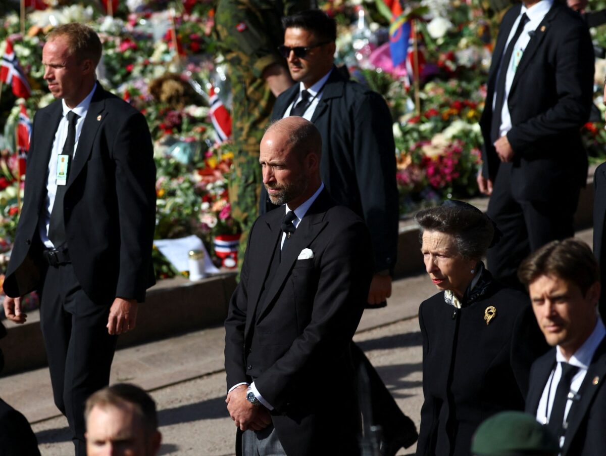 Britain's Prince William, Prince of Wales, and Princess Anne, Princess Royal, take part in the funeral procession of Norway's King Harald in Oslo, Norway, September 9, 2026. REUTERS