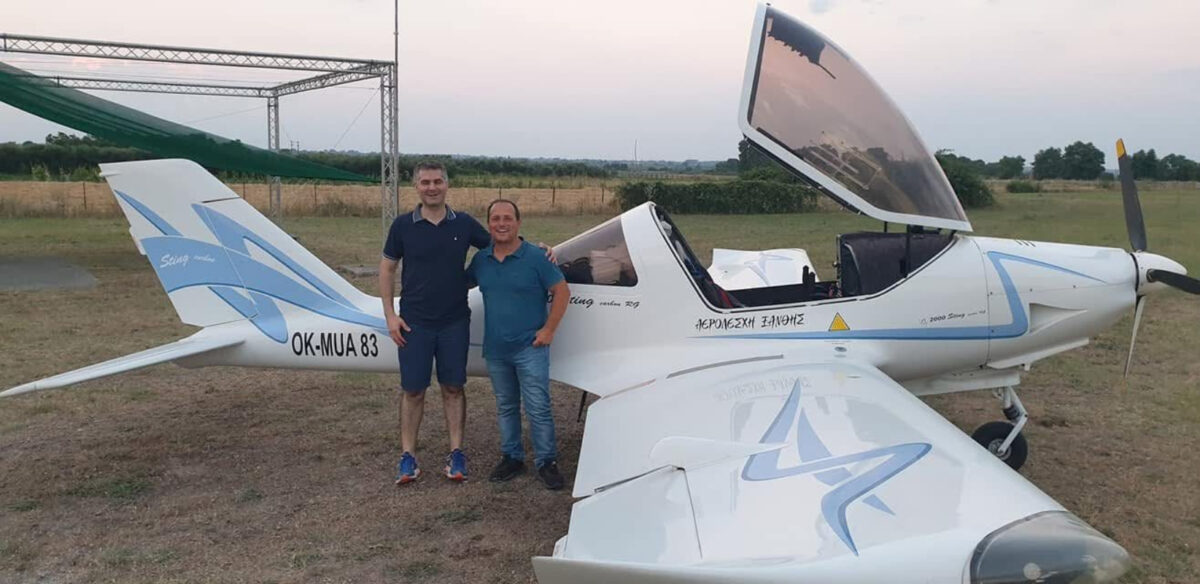Ο 41χρονος πιλότος (αριστερά) και ο πρόεδρος της Αερολέσχης