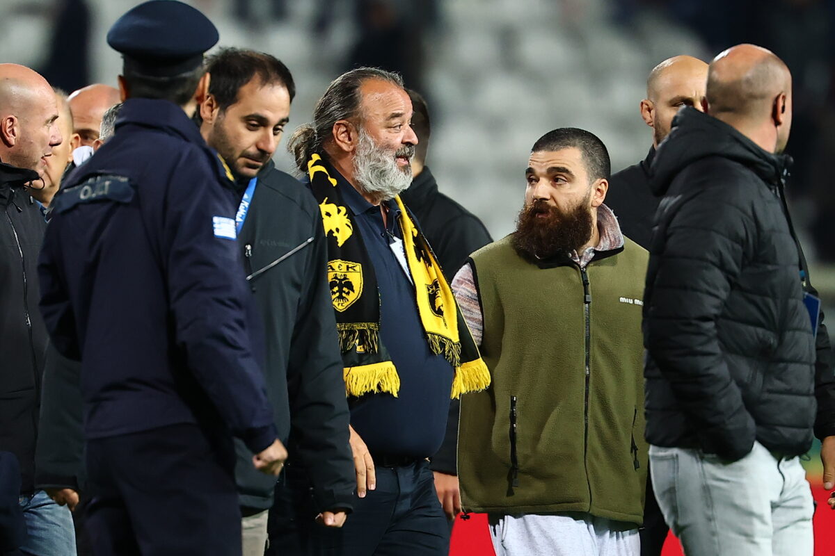 Ο Ηλιόπουλος με τον Σαββίδη στην Τούμπα (ΡΑΦΑΗΛ ΓΕΩΡΓΙΑΔΗΣ