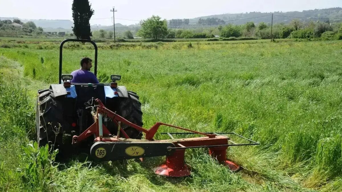 Αγρότης καλλιεργεί