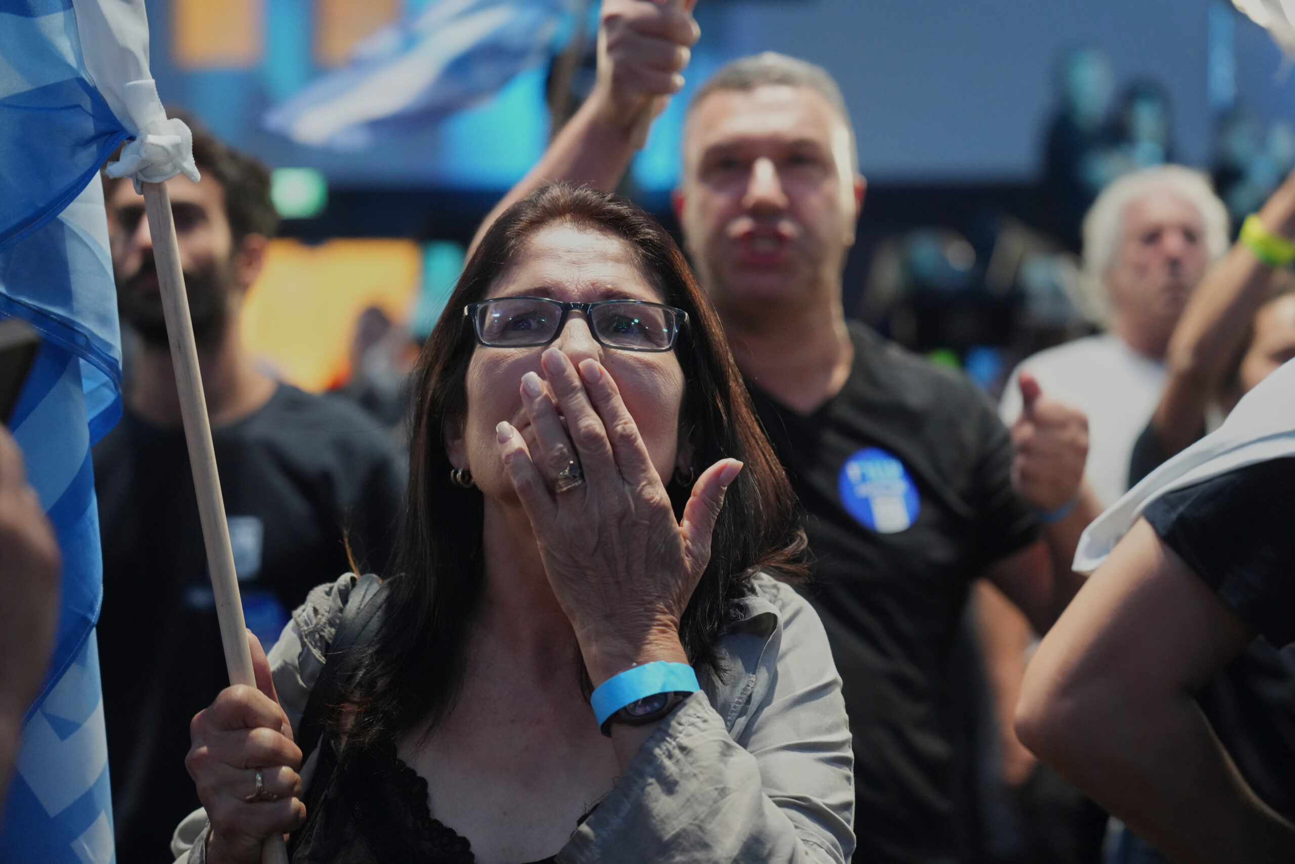 Israel Elections Supporters of Gadi Eisenkot, leader of the Yashar (