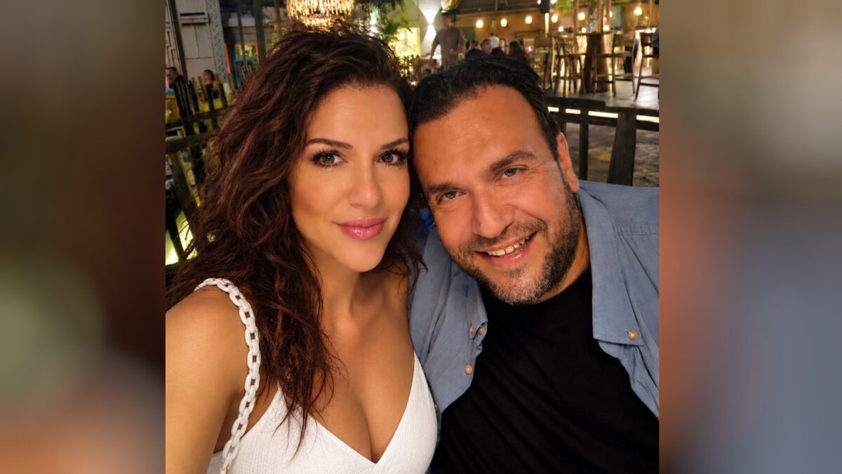 Ο Δημήτρης Καμπούρης με την σύζυγό του