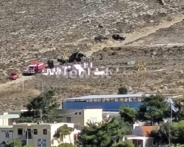 Βαριά προσγείωση στρατιωτικού ελικοπτέρου Huey στην Κάλυμνο – Καλά στην υγεία τους οι 6 επιβαίνοντες