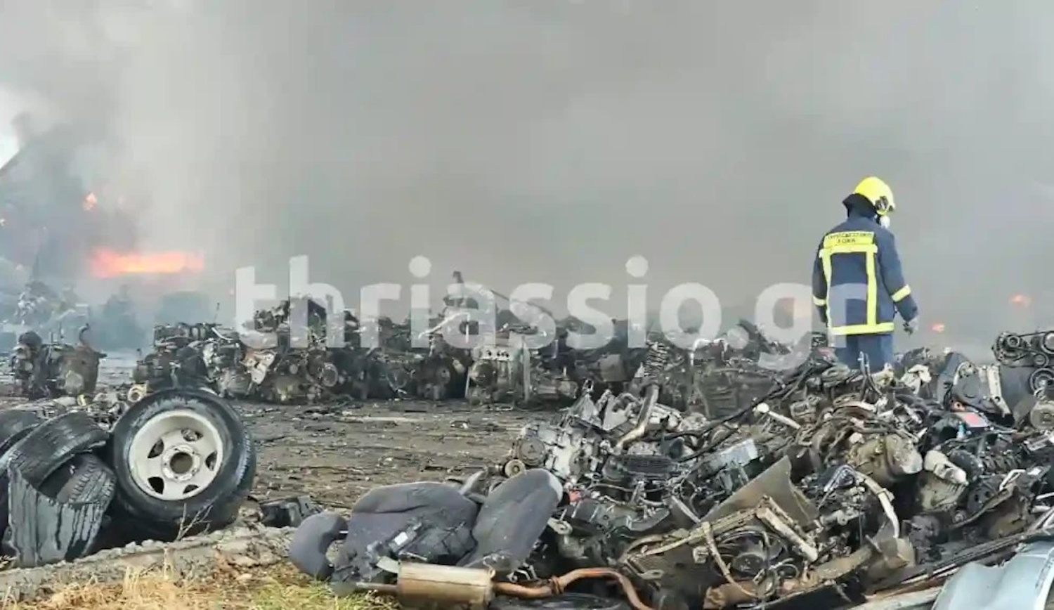 Έσβησε η φωτιά που ξέσπασε σε εταιρεία ανακύκλωσης στον Ασπρόπυργο