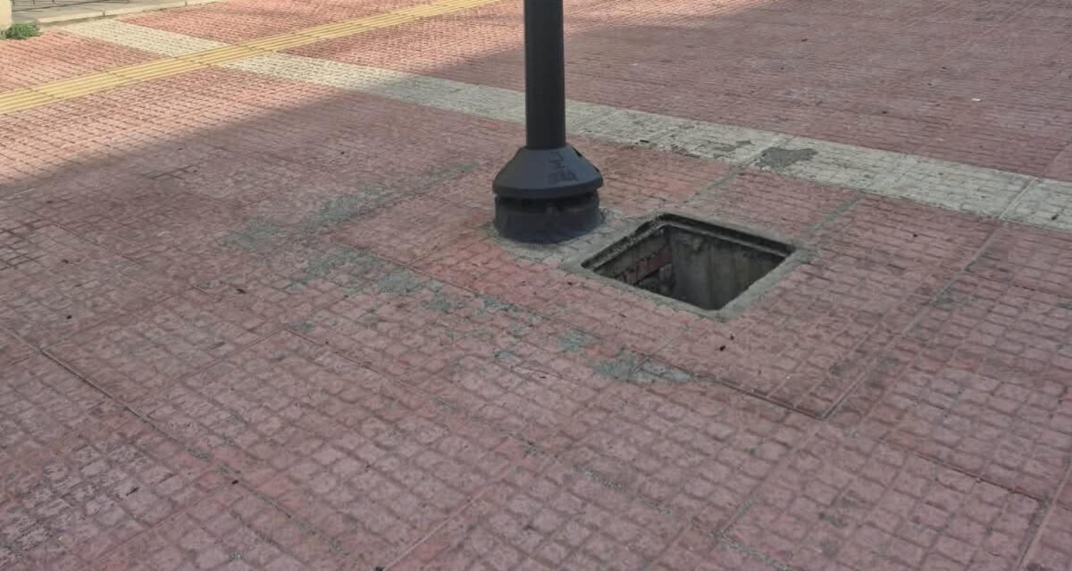Το φρεάτιο που κλάπηκε  στην οδό Κλεισόβης