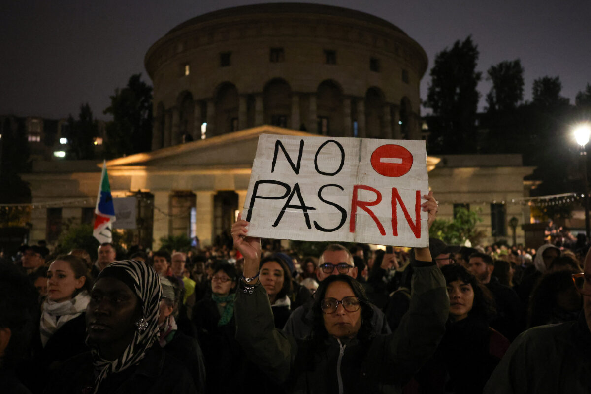 People take part in a citizen gathering in support of victims and to denounce the trivialisation of racist hatred, following the October 23 shooting in Trappes on the outskirts of Paris in which 26-year-old Pengo Bossio Wangi was killed, in Paris, France, October 26, 2026. REUTERS