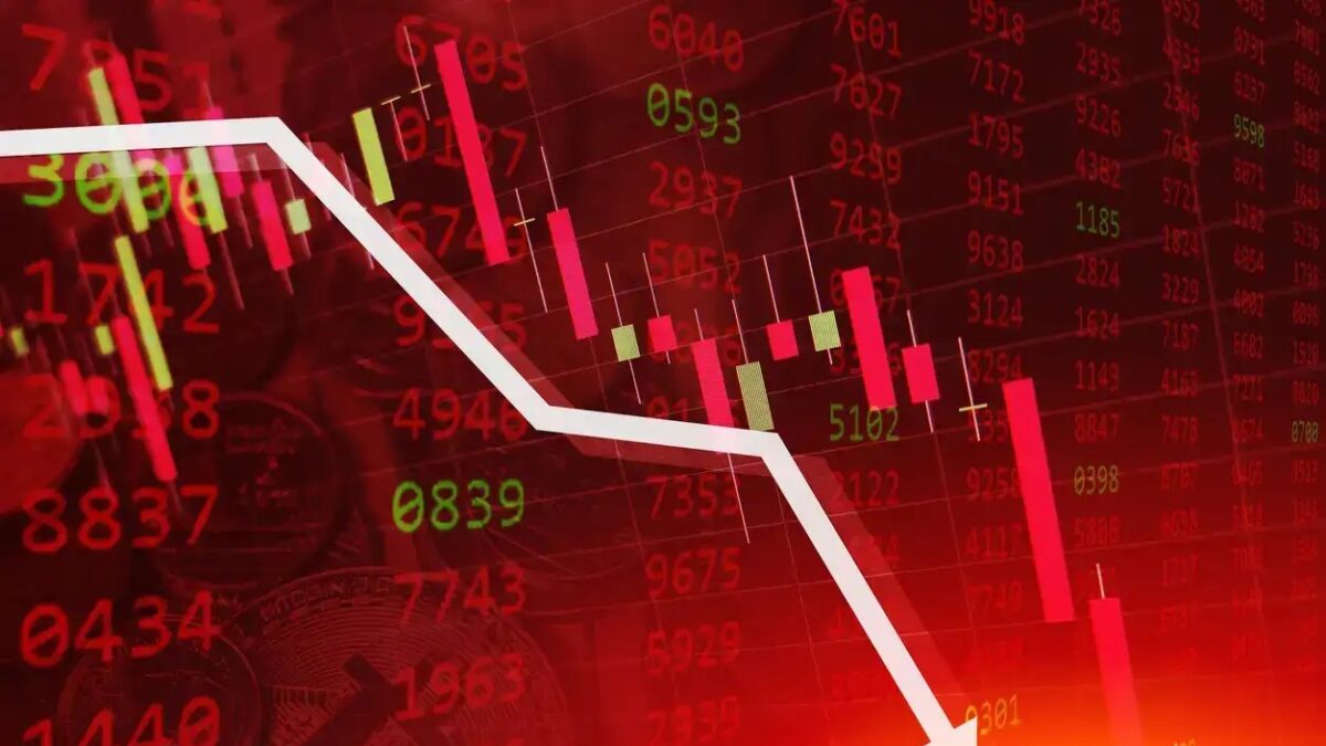 economic crisis stock chart falling down business global money bankruptcy concept