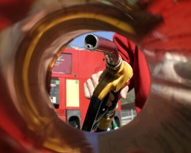 Viewed from the fuel tank
