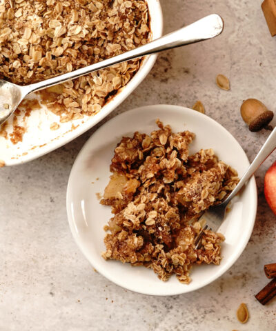 Crumble μήλου με βρώμη