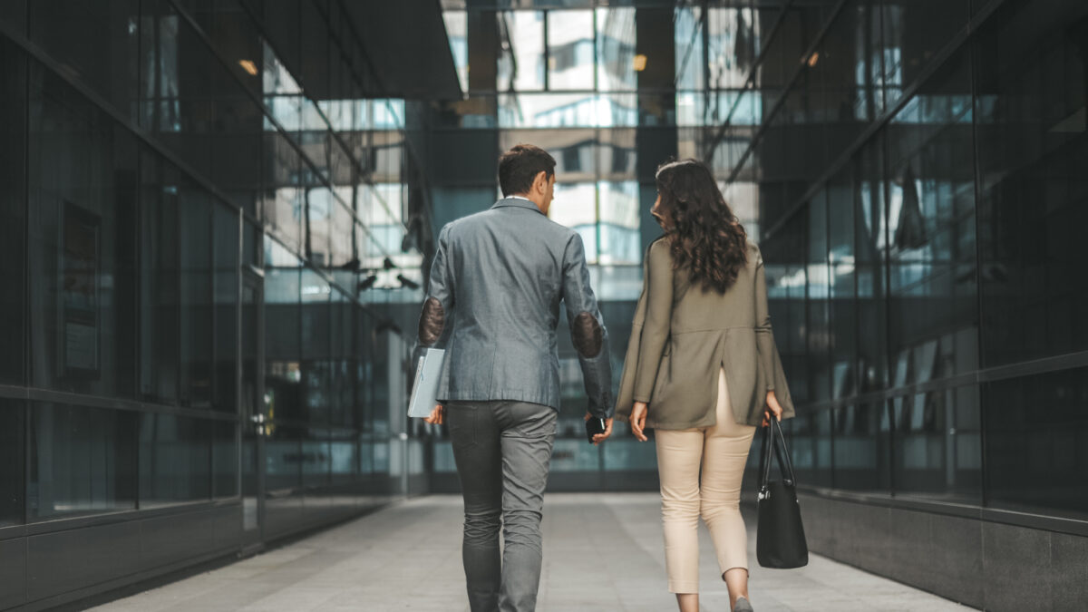 Executives walking