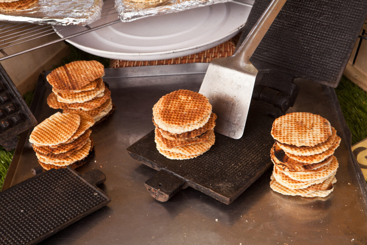 stroopwafels are typical for dutch and belgian cuisine