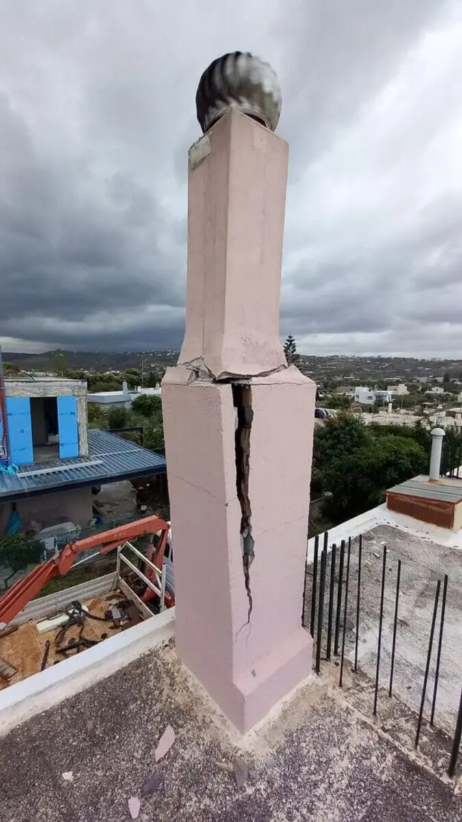 Κεραυνός σε καμινάδα