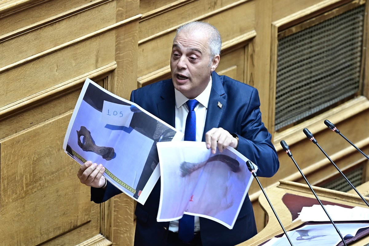 Πλακιάς για Βελόπουλο: Τον είδα έκπληκτος να δείχνει φωτογραφίες οστών ζώων στη Βουλή φωνάζοντας ότι είναι από τα θύματα των Τεμπών