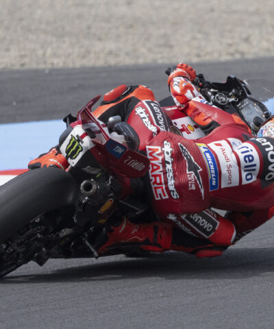 MOTEGI, JAPAN - OCTOBER 02:  Marc Marquez of Spain and  Ducati Lenovo Team rounds the bend during the MotoGP Of Japan - Free Practice at Twin Ring Motegi on October 02, 2026 in Motegi, Japan. (Photo by Mirco Lazzari gp