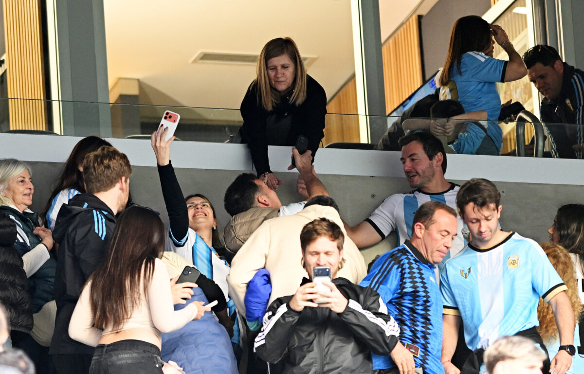 Soccer Football - International Friendly - Argentina v Benin - Estadio Monumental, Buenos Aires, Argentina - October 6, 2026 Argentina's Lionel Messi's mother Celia Maria Cuccittini in the stands before the match REUTERS
