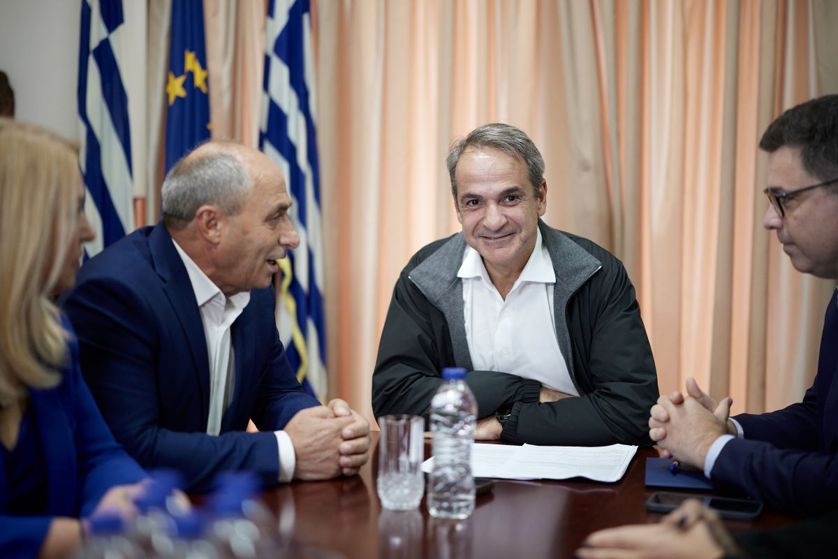 Ο Κυριάκος Μητσοτάκης στην Πιερία