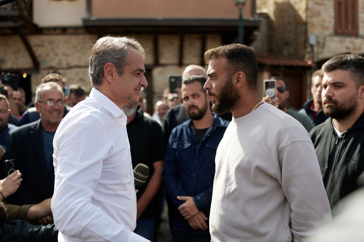 Ο Κυριάκος Μητσοτάκης στη Χαλκιδική
