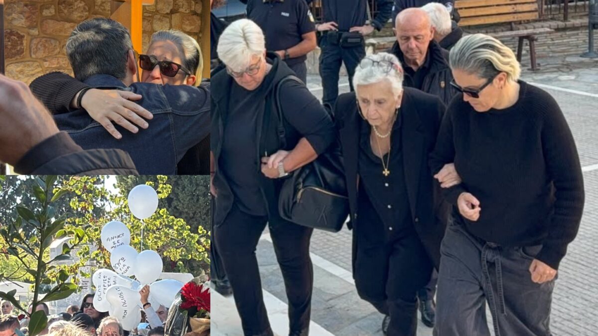 Η οικογένεια του Γιώργου Μαζωνάκη στον Ιερό Ναό Αγίας Τριάδος