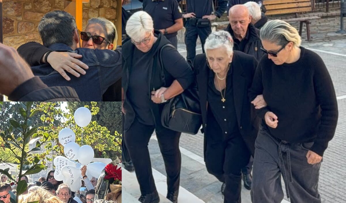 Η οικογένεια του Γιώργου Μαζωνάκη στον Ιερό Ναό Αγίας Τριάδος