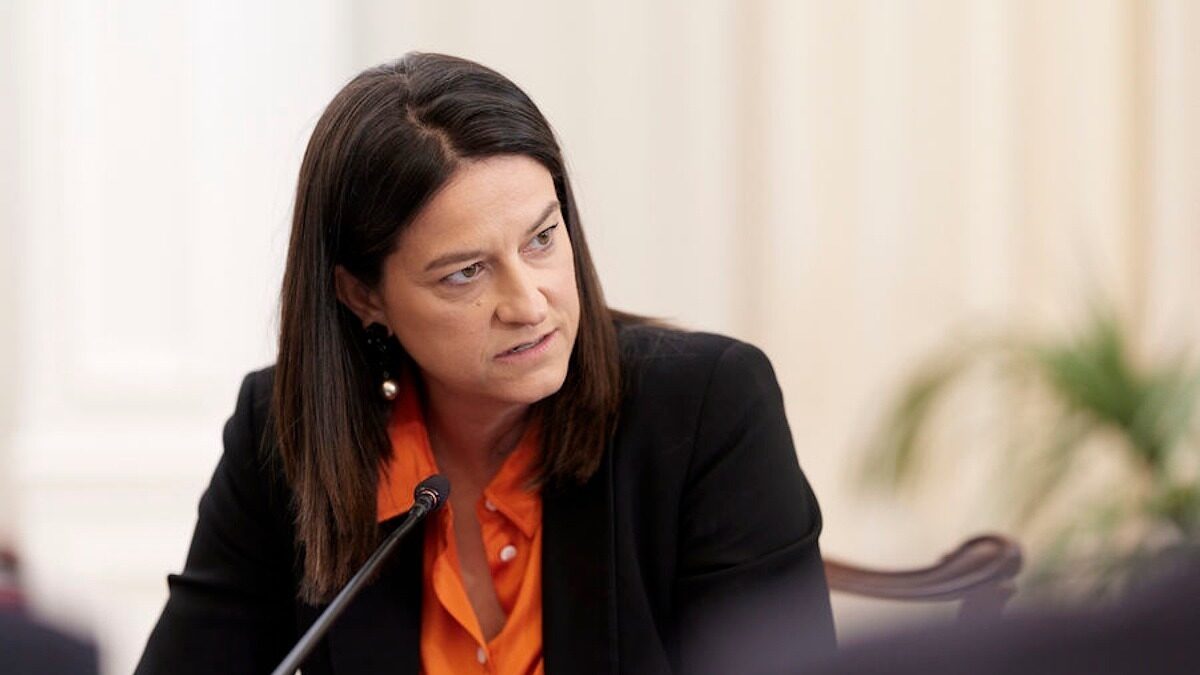 Η υπουργός Εργασίας και Κοινωνικής Ασφάλισης Νίκη Κεραμέως