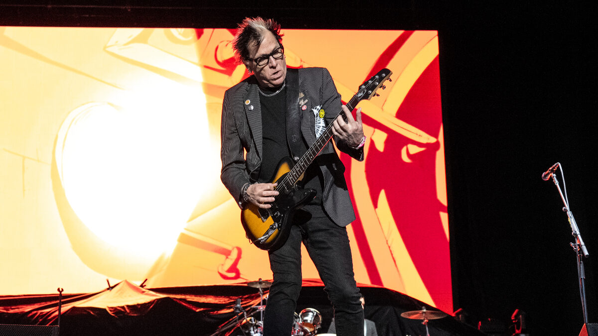 Noodles of The Offspring performs during the Louder Than Life music festival on Thursday, Sept. 26, 2024, at Highland Festival Grounds in Louisville, Ky.