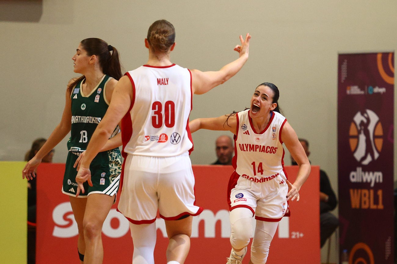 Ολυμπιακός – Παναθηναϊκός 89-63: Οι ερυθρόλευκες έκαναν «πάρτι» στο ντέρμπι της Allwyn Women’s Basketball League 1