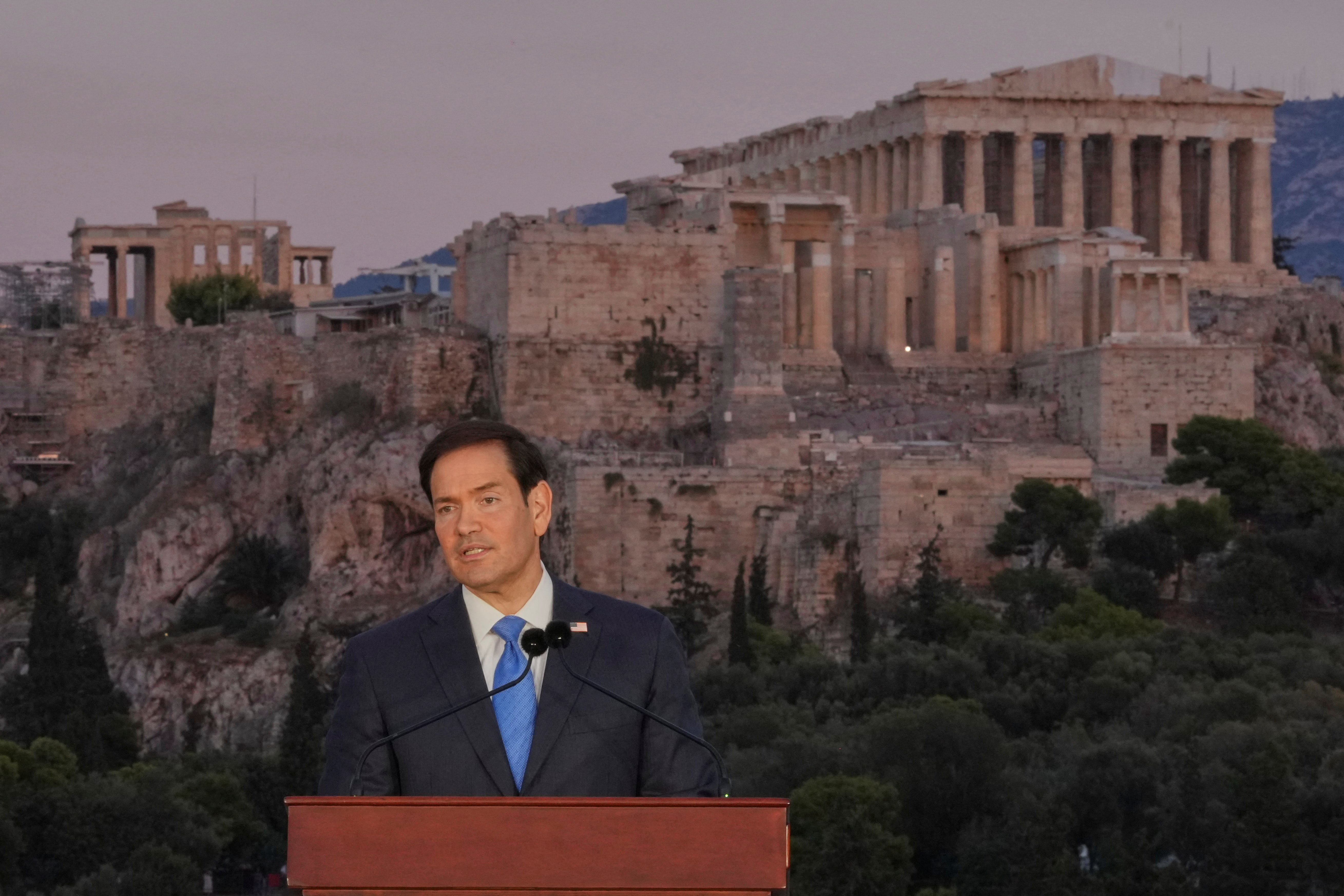 H ομιλία - αποθέωση στην Ελλάδα του Μάρκο Ρούμπιο, το δώρο του Προέδρου της Δημοκρατίας και το δείπνο με ελληνικές γεύσεις