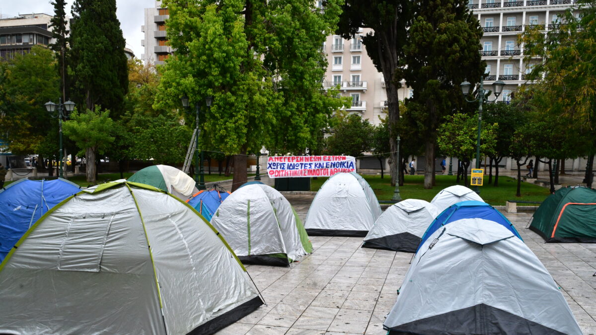 Σκηνές στο Σύνταγμα