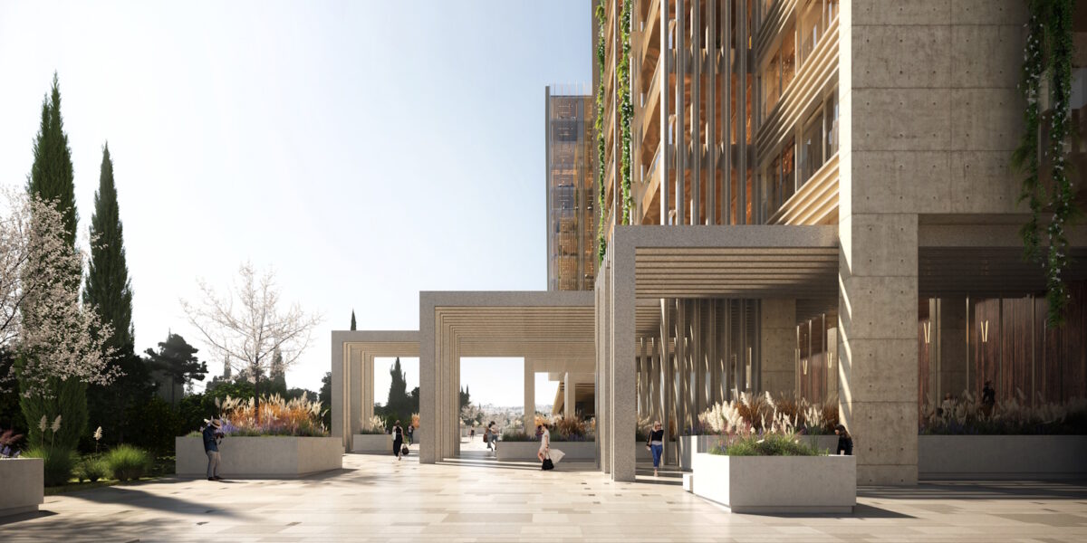 the landmark nicosia residential tower grand entrance